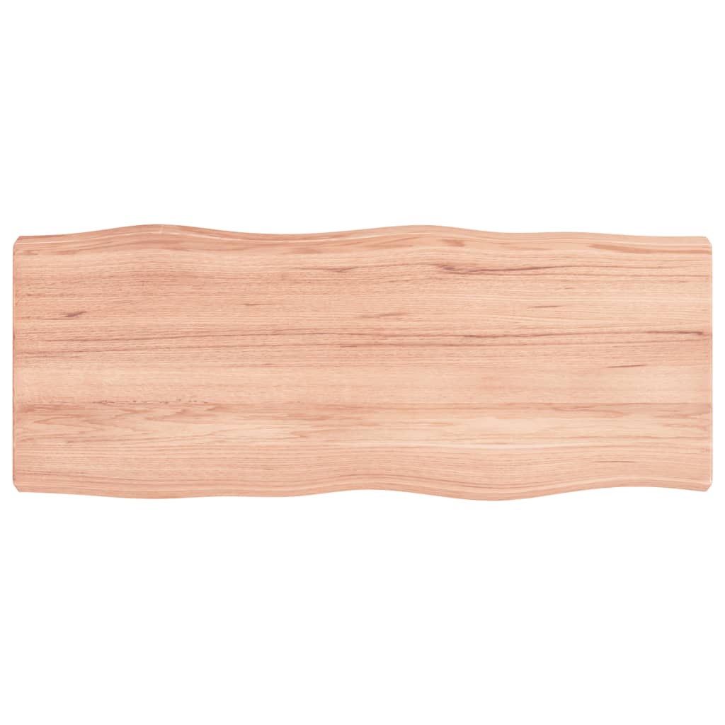 vidaXL Blat masă, 100x40x(2-6) cm, maro, lemn tratat contur organic vidaXL Blat masă, 100x40x(2-6) cm, maro, lemn tratat contur organic