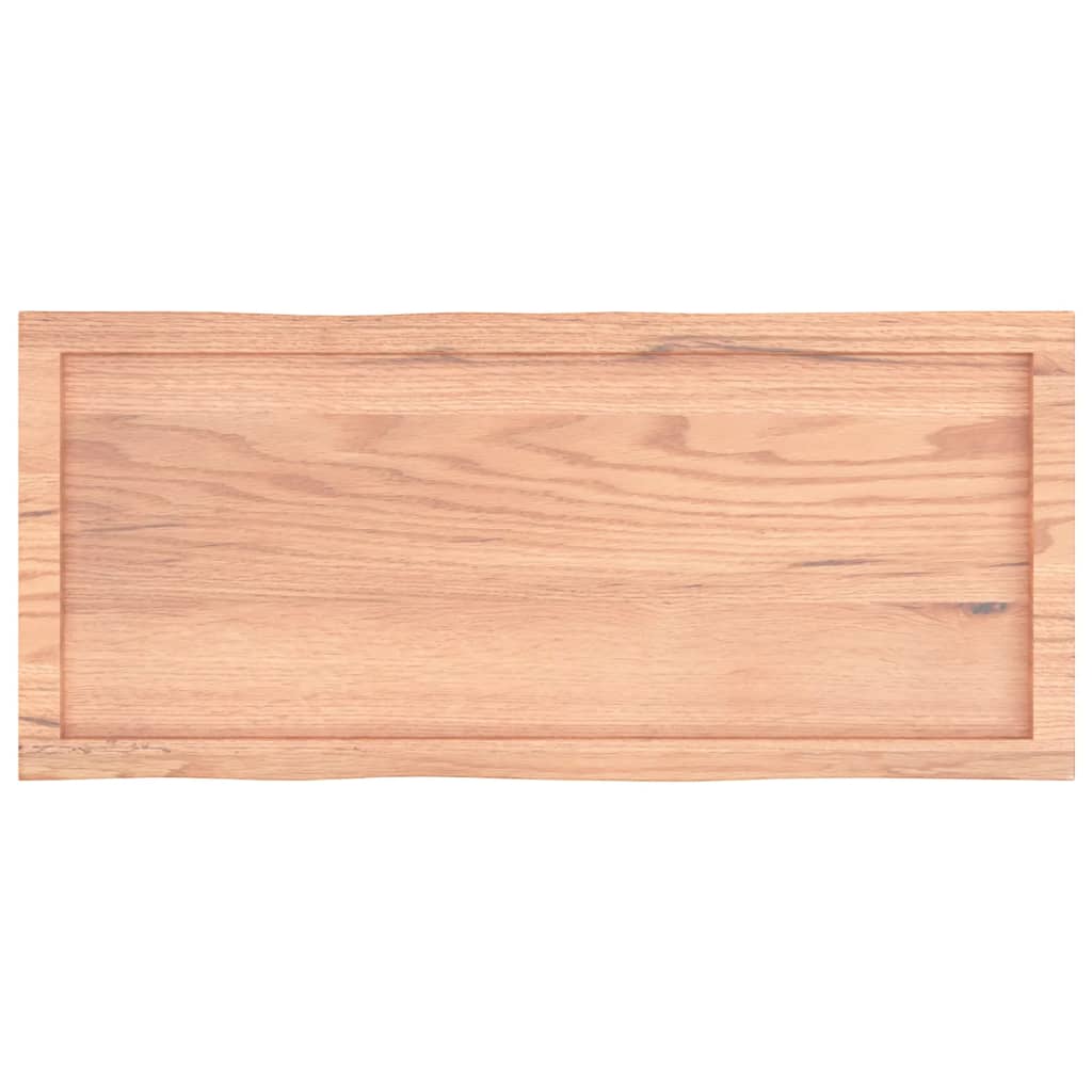 vidaXL Blat masă, 100x40x(2-6) cm, maro, lemn tratat contur organic vidaXL Blat masă, 100x40x(2-6) cm, maro, lemn tratat contur organic