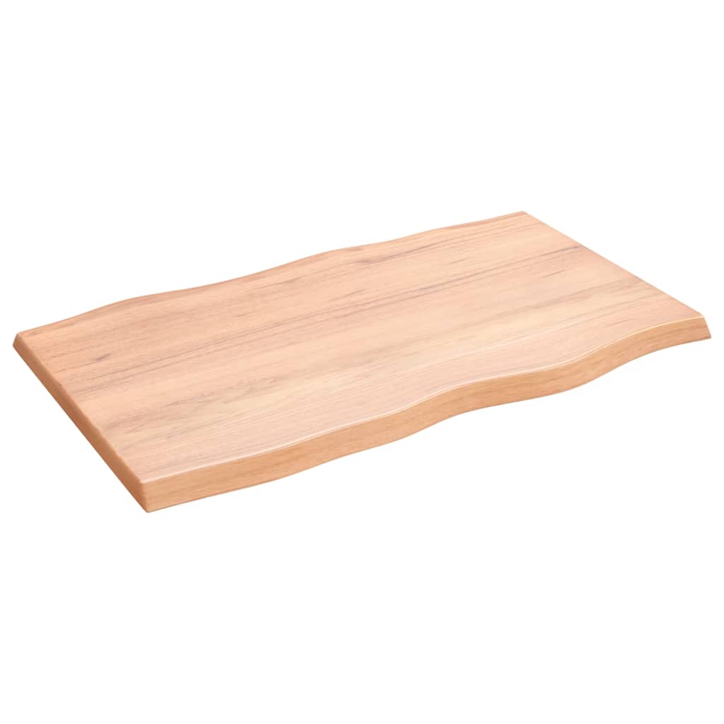 vidaXL Blat masă, 100x60x(2-4) cm, maro, lemn tratat contur organic
