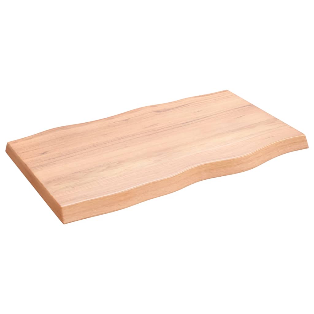 vidaXL Blat masă, 100x60x(2-6) cm, maro, lemn tratat contur organic