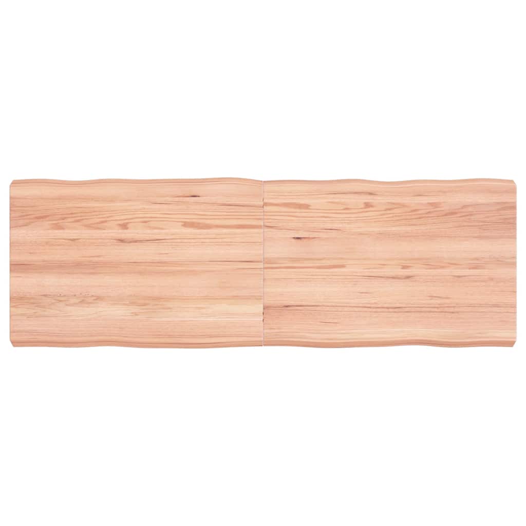 vidaXL Blat masă, 120x40x(2-6) cm, maro, lemn tratat contur organic vidaXL Blat masă, 120x40x(2-6) cm, maro, lemn tratat contur organic