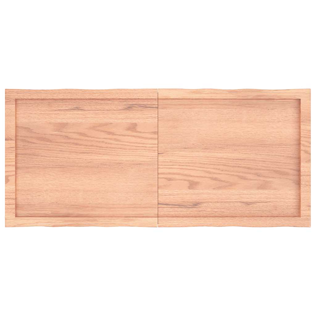 vidaXL Blat masă, 120x50x(2-4) cm, maro, lemn tratat contur organic vidaXL Blat masă, 120x50x(2-4) cm, maro, lemn tratat contur organic