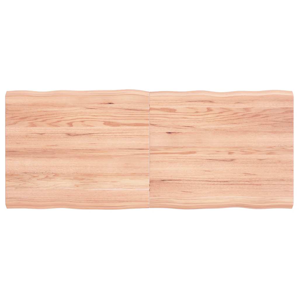vidaXL Blat masă, 120x50x(2-4) cm, maro, lemn tratat contur organic vidaXL Blat masă, 120x50x(2-4) cm, maro, lemn tratat contur organic