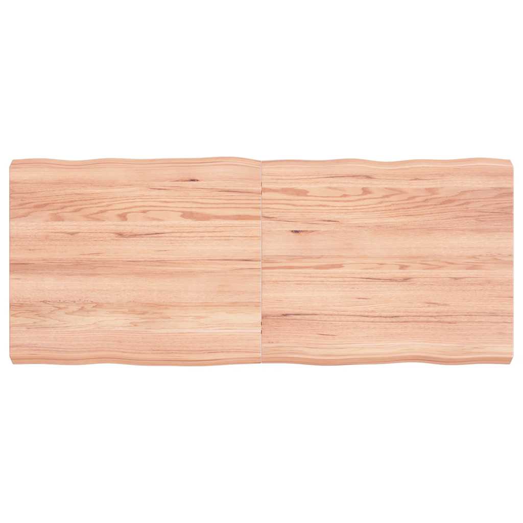vidaXL Blat masă, 120x50x(2-6) cm, maro, lemn tratat contur organic vidaXL Blat masă, 120x50x(2-6) cm, maro, lemn tratat contur organic
