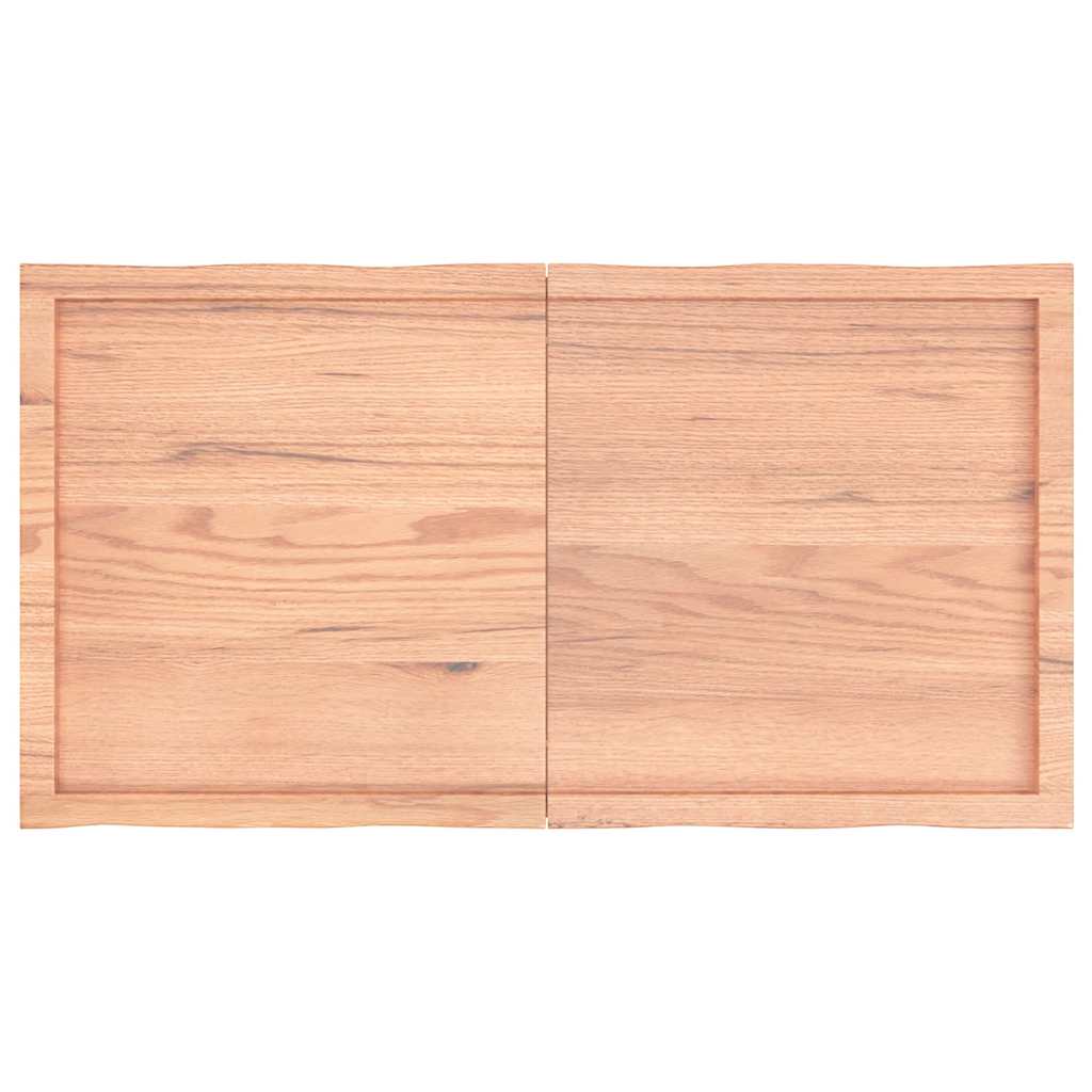 vidaXL Blat masă, 120x60x(2-4) cm, maro, lemn tratat contur organic vidaXL Blat masă, 120x60x(2-4) cm, maro, lemn tratat contur organic