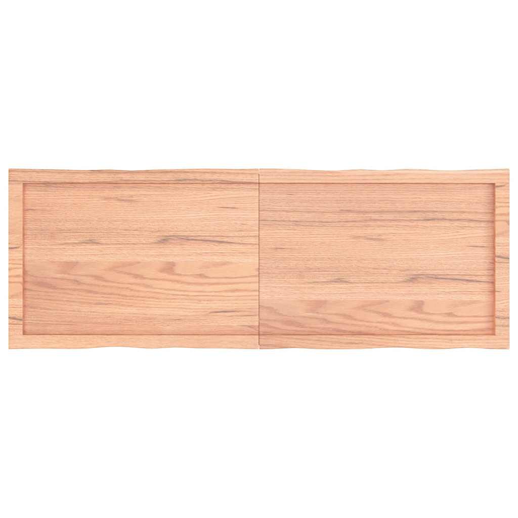 vidaXL Blat masă, 140x50x(2-4) cm, maro, lemn tratat contur organic vidaXL Blat masă, 140x50x(2-4) cm, maro, lemn tratat contur organic