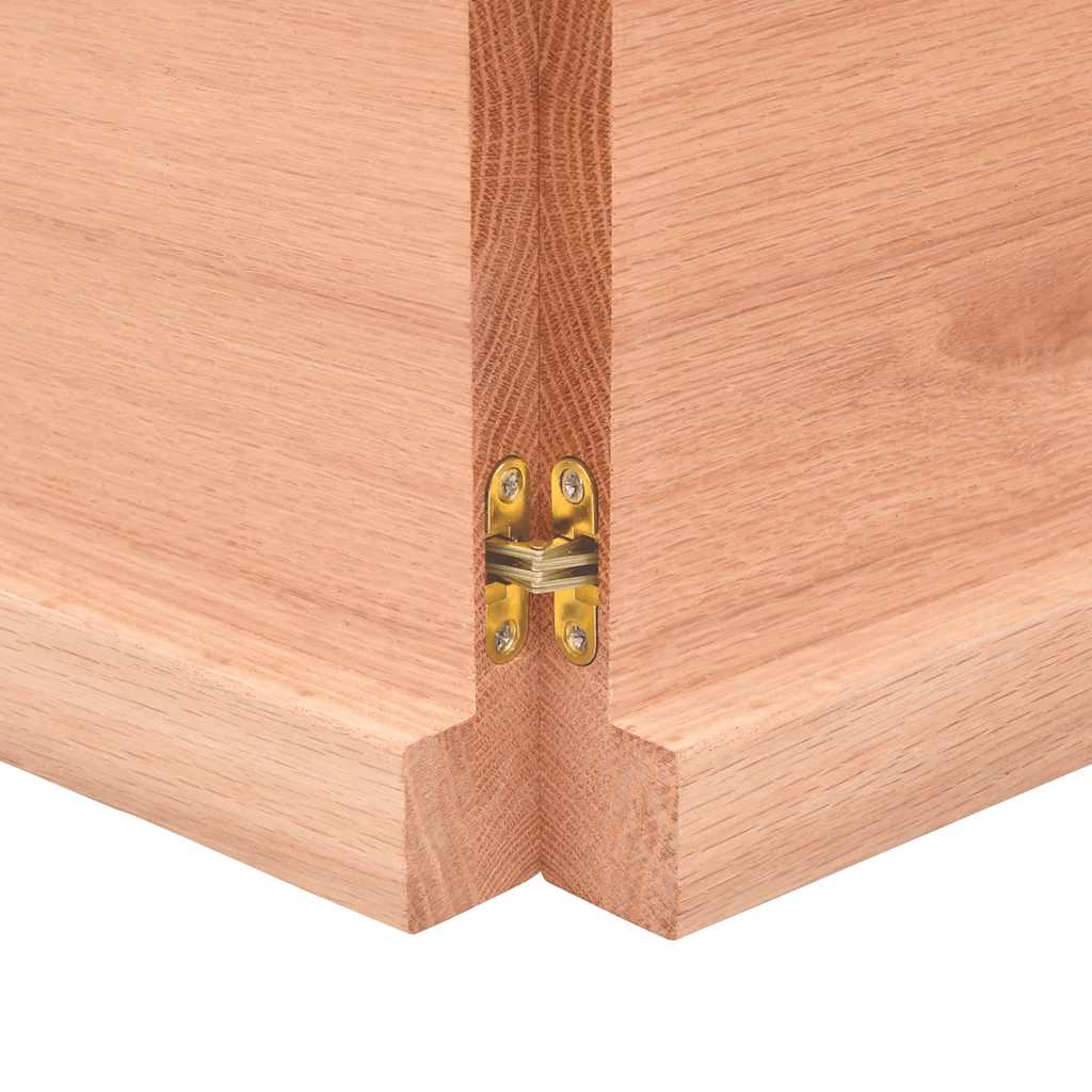 vidaXL Blat masă, 140x50x(2-4) cm, maro, lemn tratat contur organic vidaXL Blat masă, 140x50x(2-4) cm, maro, lemn tratat contur organic