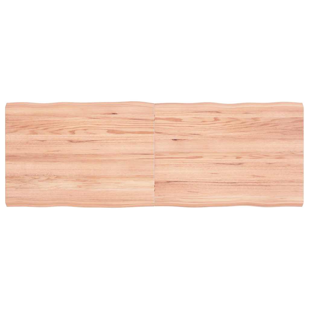 vidaXL Blat masă, 140x50x(2-4) cm, maro, lemn tratat contur organic vidaXL Blat masă, 140x50x(2-4) cm, maro, lemn tratat contur organic