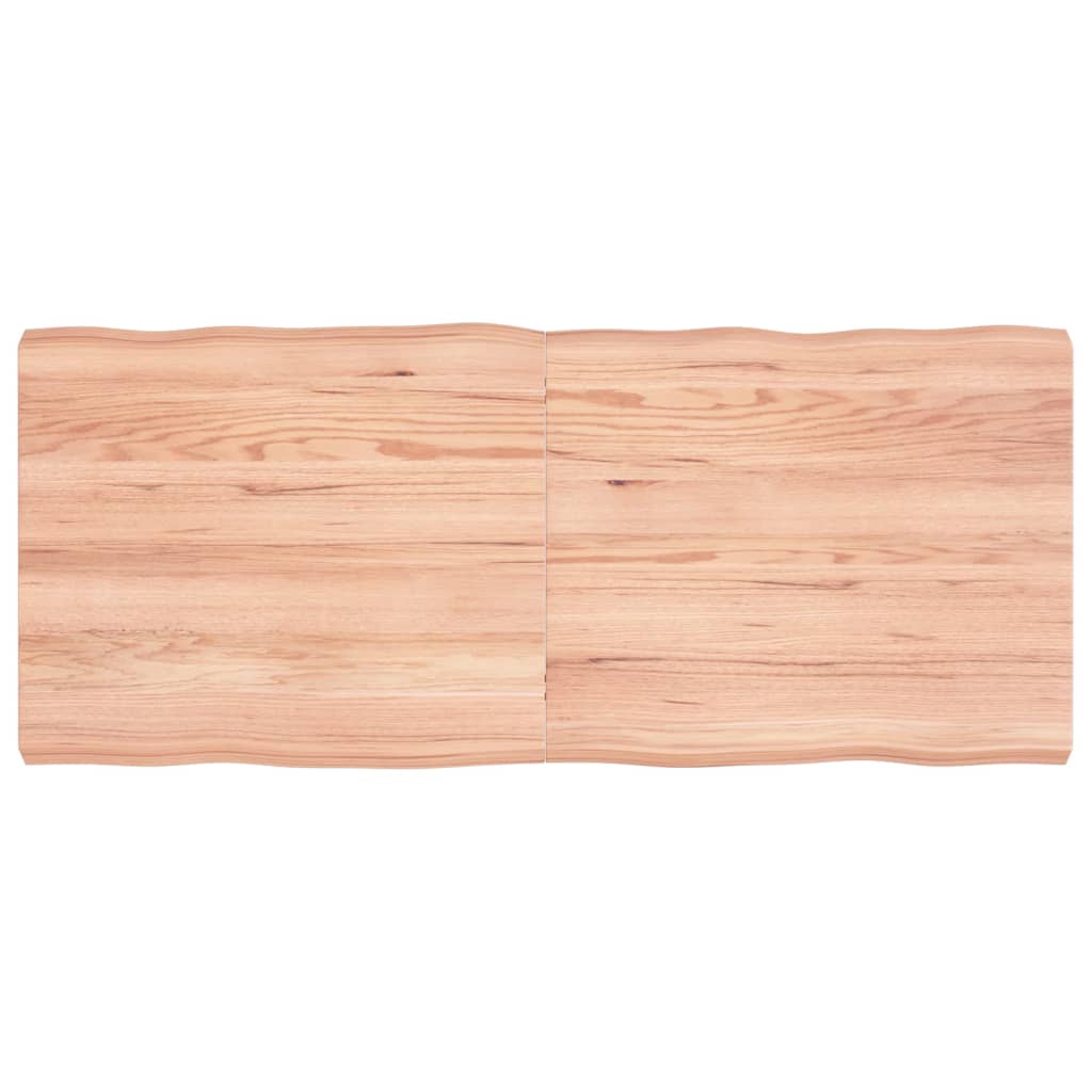 vidaXL Blat masă, 140x60x(2-6) cm, maro, lemn tratat contur organic vidaXL Blat masă, 140x60x(2-6) cm, maro, lemn tratat contur organic