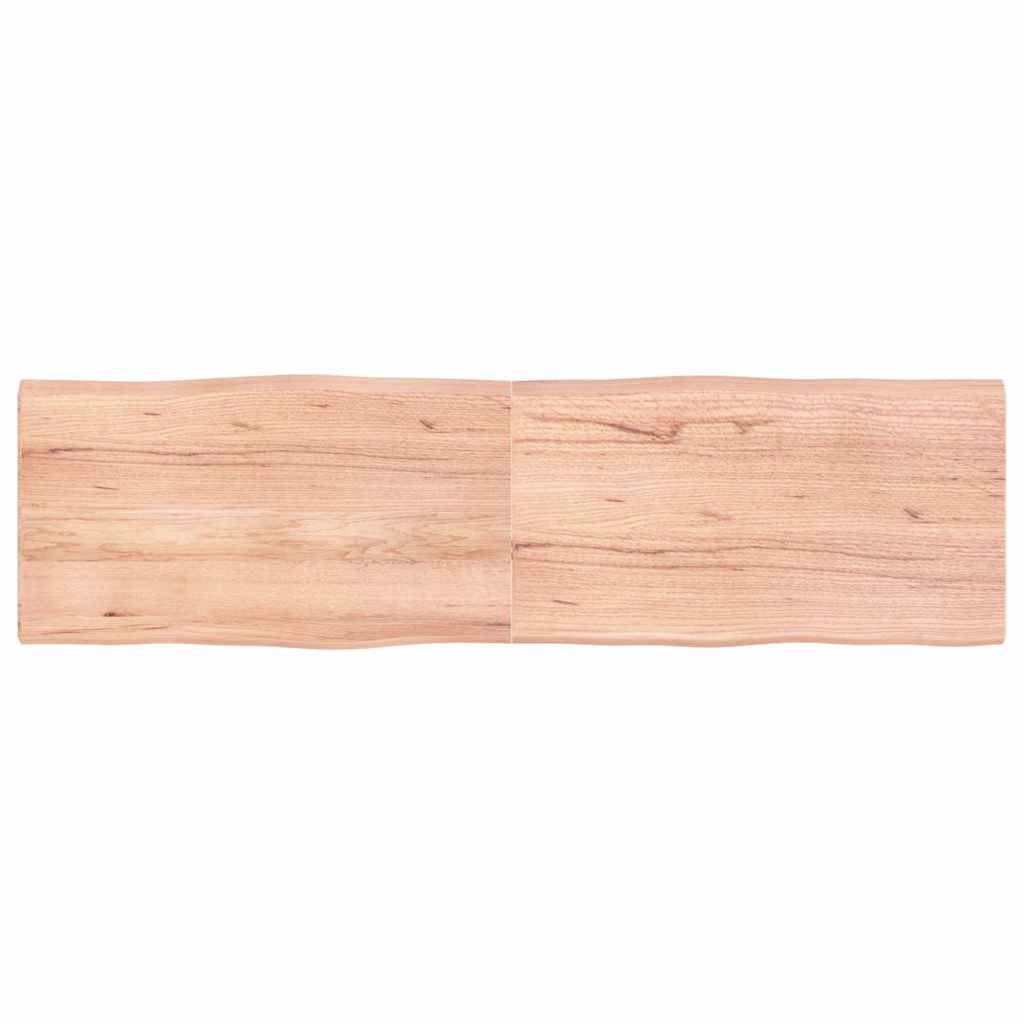 vidaXL Blat masă, 180x50x(2-4) cm, maro, lemn tratat contur organic vidaXL Blat masă, 180x50x(2-4) cm, maro, lemn tratat contur organic