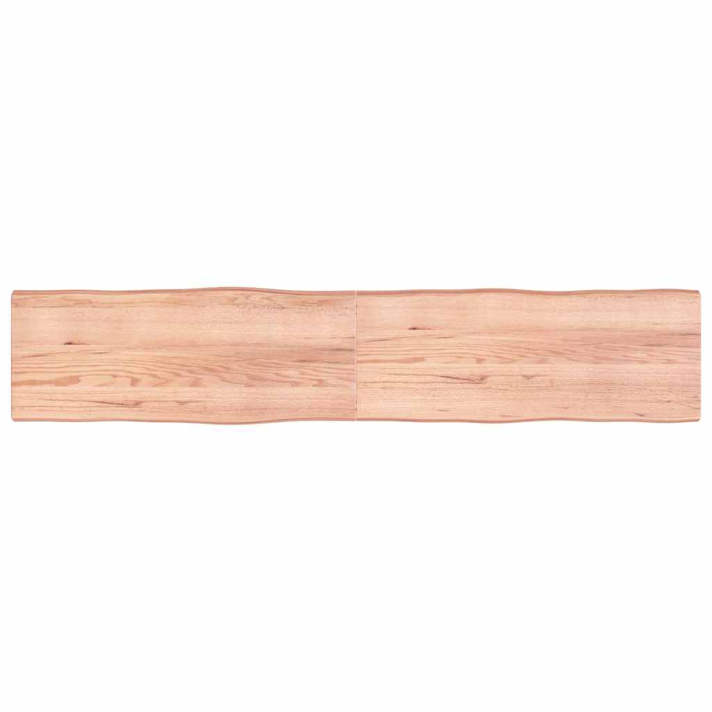 vidaXL Blat masă, 200x40x(2-6) cm, maro, lemn tratat contur organic vidaXL Blat masă, 200x40x(2-6) cm, maro, lemn tratat contur organic