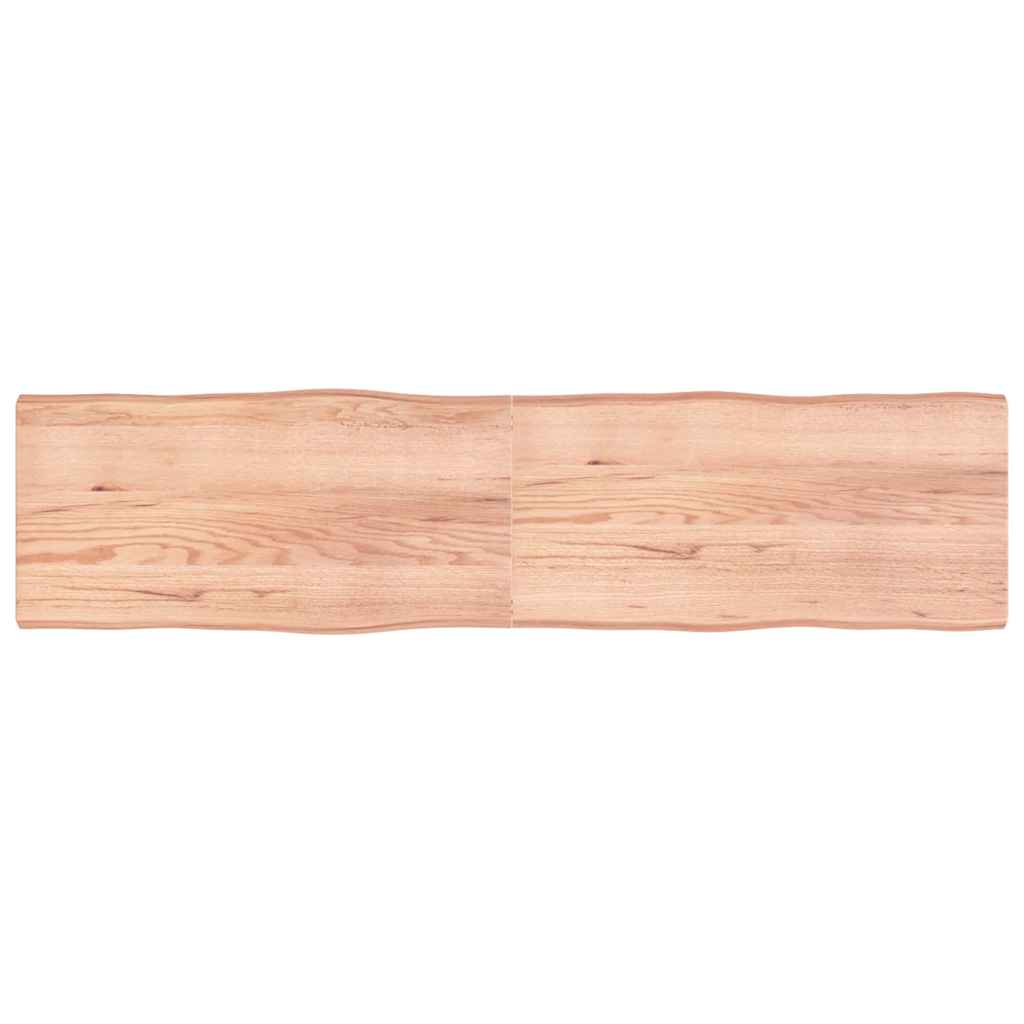 vidaXL Blat masă, 200x50x(2-6) cm, maro, lemn tratat contur organic vidaXL Blat masă, 200x50x(2-6) cm, maro, lemn tratat contur organic