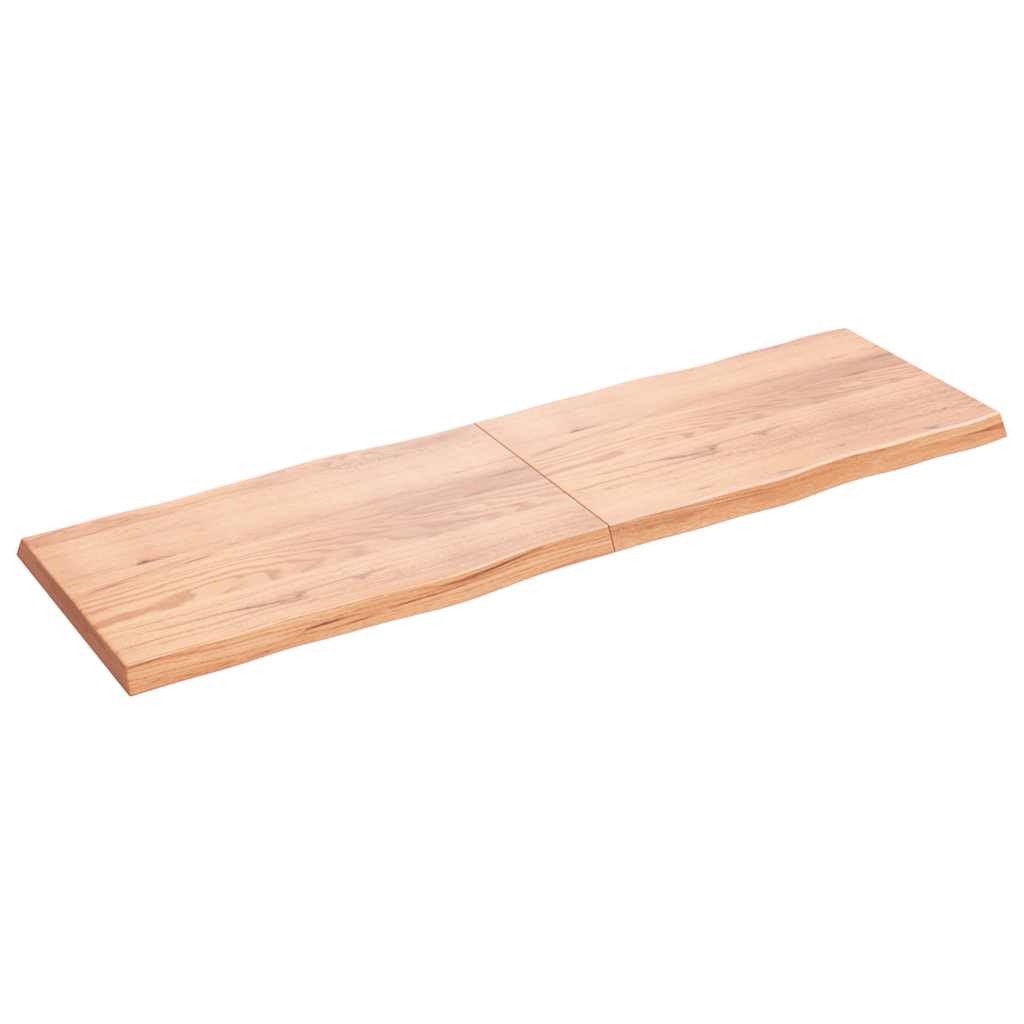 vidaXL Blat masă, 200x60x(2-6) cm, maro, lemn tratat contur organic vidaXL Blat masă, 200x60x(2-6) cm, maro, lemn tratat contur organic