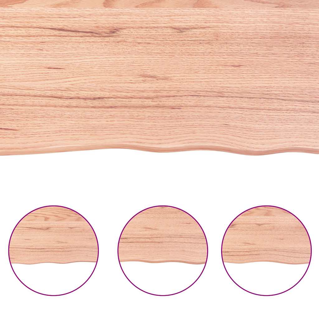 vidaXL Blat masă, 200x60x(2-6) cm, maro, lemn tratat contur organic vidaXL Blat masă, 200x60x(2-6) cm, maro, lemn tratat contur organic