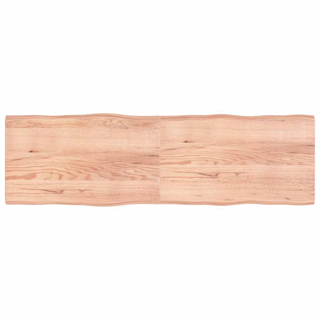 vidaXL Blat masă, 200x60x(2-6) cm, maro, lemn tratat contur organic vidaXL Blat masă, 200x60x(2-6) cm, maro, lemn tratat contur organic