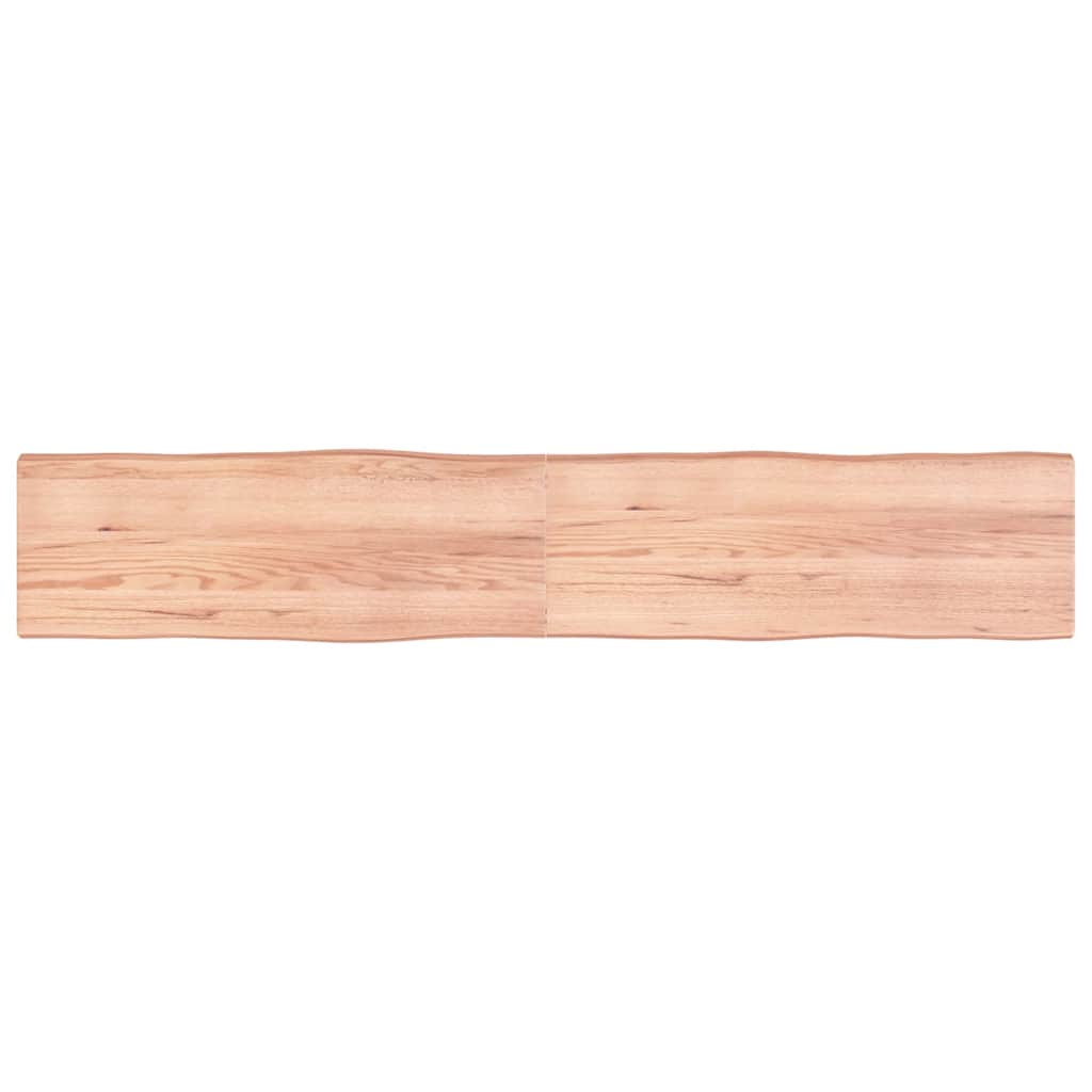 vidaXL Blat masă, 220x40x(2-6) cm, maro, lemn tratat contur organic vidaXL Blat masă, 220x40x(2-6) cm, maro, lemn tratat contur organic