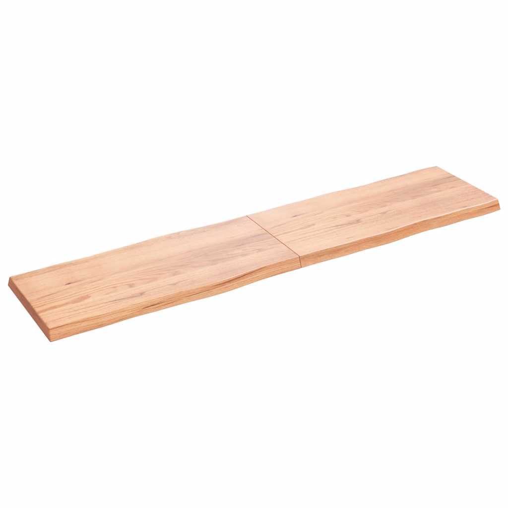 vidaXL Blat masă, 220x50x(2-6) cm, maro, lemn tratat contur organic vidaXL Blat masă, 220x50x(2-6) cm, maro, lemn tratat contur organic