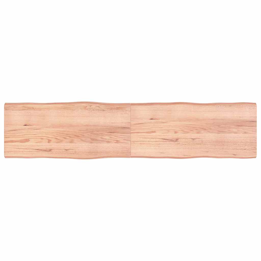 vidaXL Blat masă, 220x50x(2-6) cm, maro, lemn tratat contur organic vidaXL Blat masă, 220x50x(2-6) cm, maro, lemn tratat contur organic