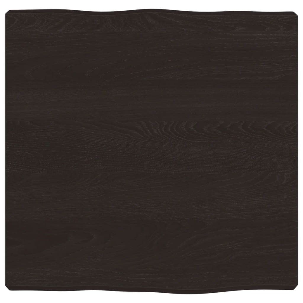 vidaXL Blat masă, 40x40x(2-4) cm, maro, lemn tratat contur organic vidaXL Blat masă, 40x40x(2-4) cm, maro, lemn tratat contur organic