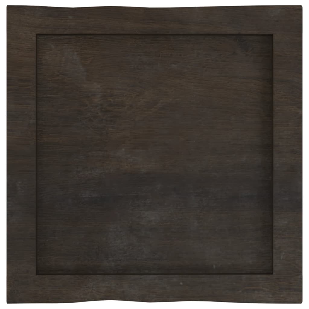 vidaXL Blat masă, 40x40x(2-4) cm, maro, lemn tratat contur organic vidaXL Blat masă, 40x40x(2-4) cm, maro, lemn tratat contur organic