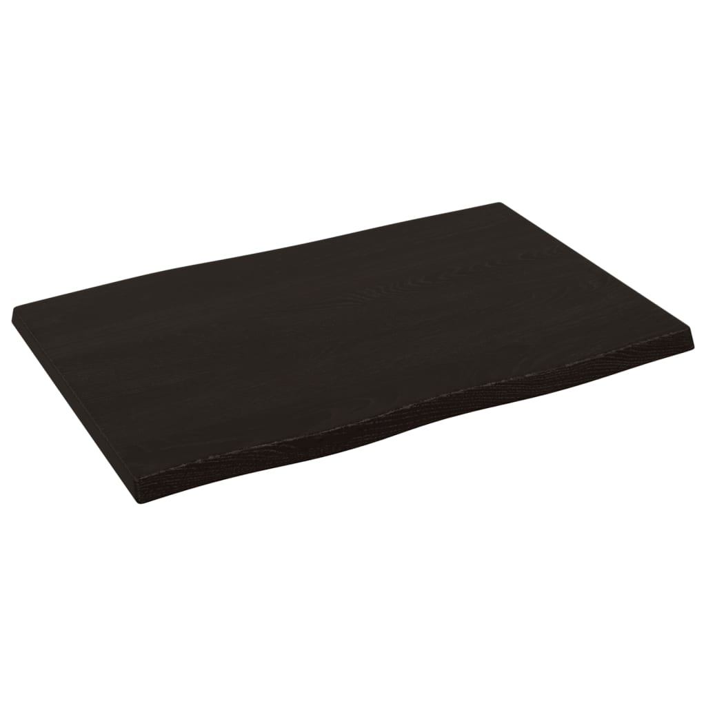 vidaXL Blat masă, 60x40x2 cm, maro, lemn stejar tratat contur organic vidaXL Blat masă, 60x40x2 cm, maro, lemn stejar tratat contur organic