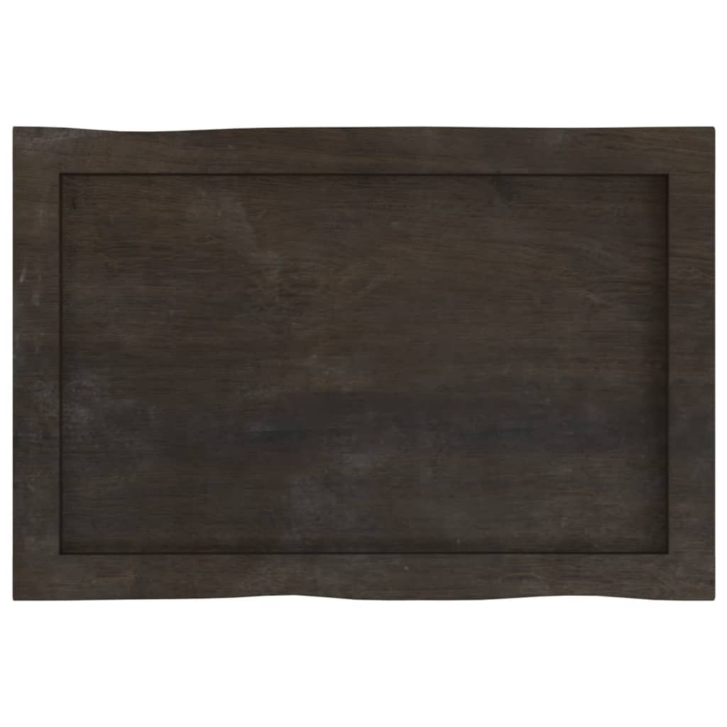 vidaXL Blat masă, 60x40x(2-4) cm, maro, lemn tratat contur organic vidaXL Blat masă, 60x40x(2-4) cm, maro, lemn tratat contur organic