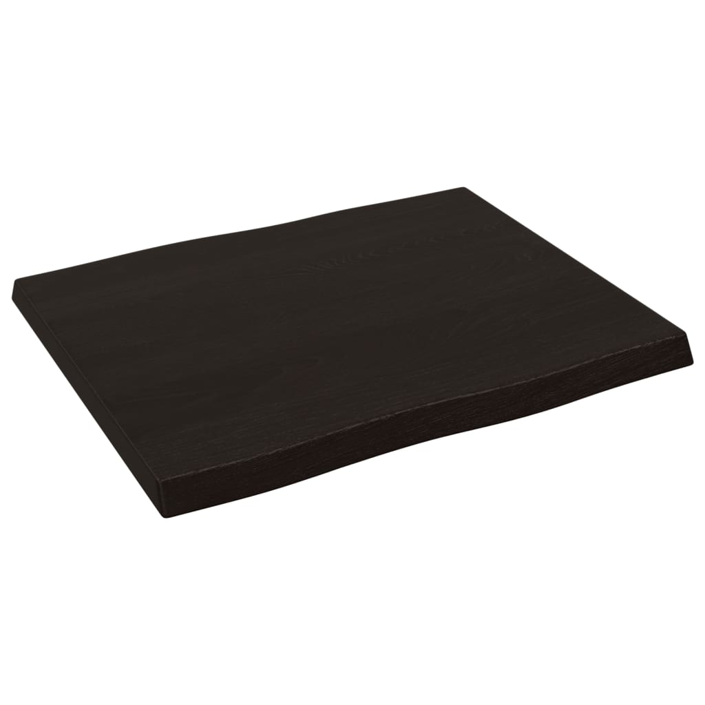 vidaXL Blat masă, 60x50x(2-4) cm, maro, lemn tratat contur organic vidaXL Blat masă, 60x50x(2-4) cm, maro, lemn tratat contur organic