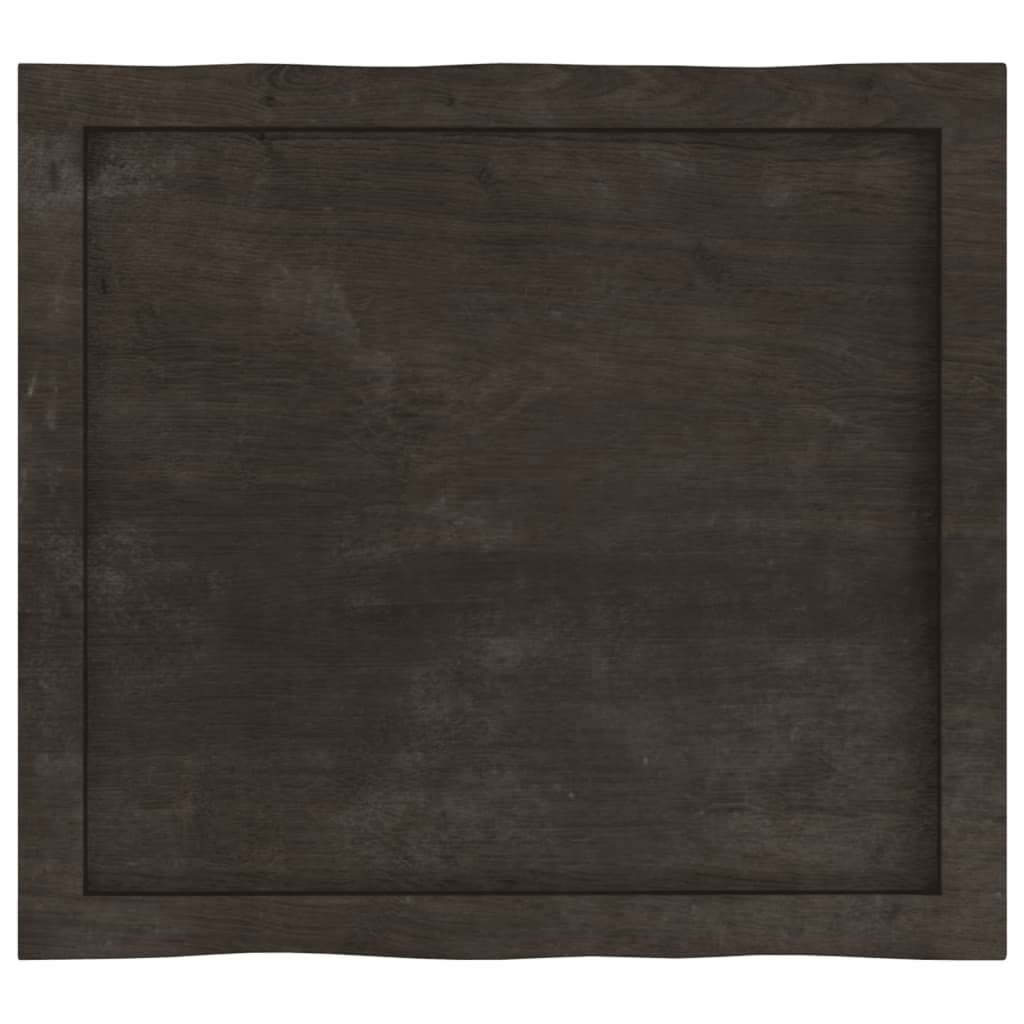 vidaXL Blat masă, 60x50x(2-4) cm, maro, lemn tratat contur organic vidaXL Blat masă, 60x50x(2-4) cm, maro, lemn tratat contur organic