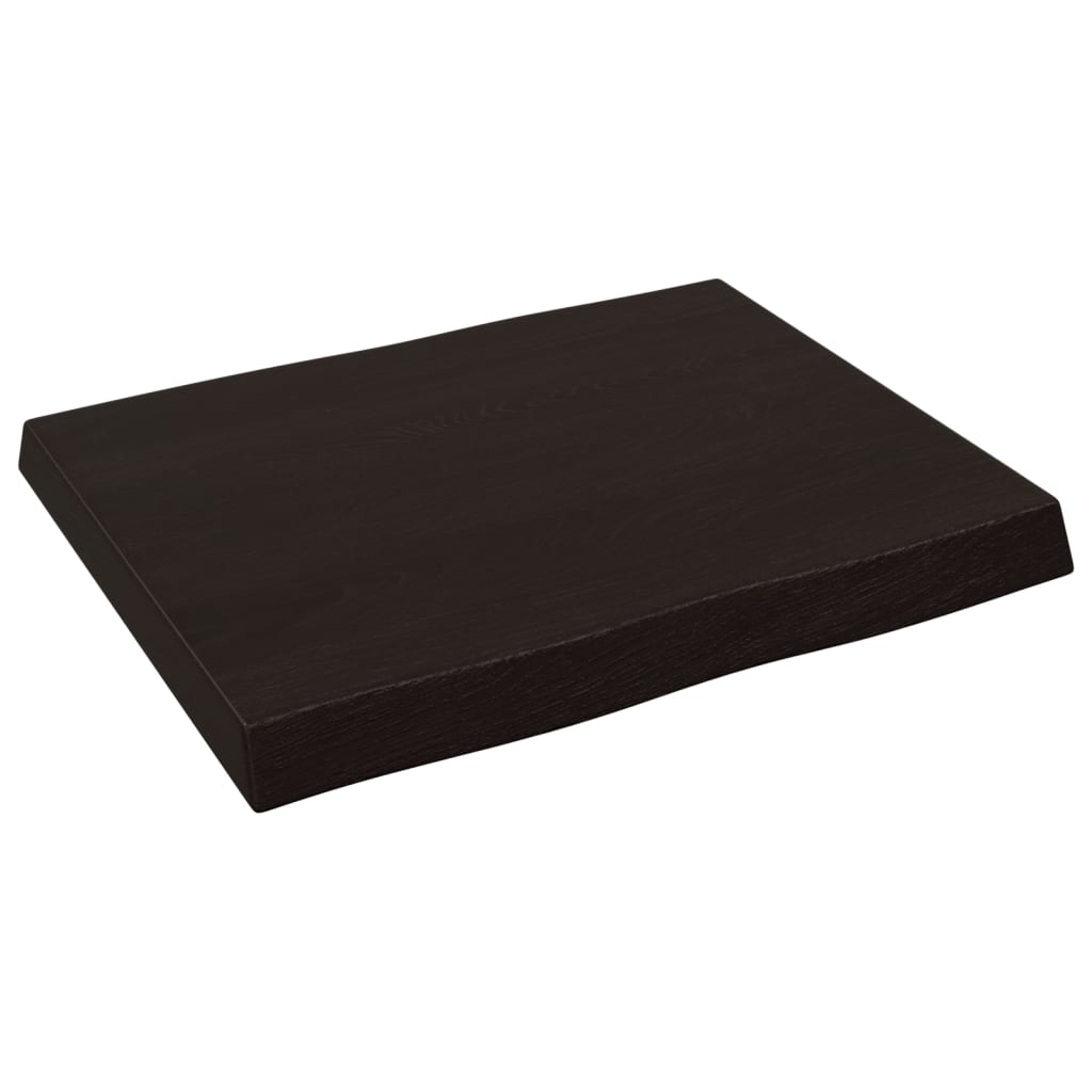 vidaXL Blat masă, 60x50x(2-6) cm, maro, lemn tratat contur organic vidaXL Blat masă, 60x50x(2-6) cm, maro, lemn tratat contur organic