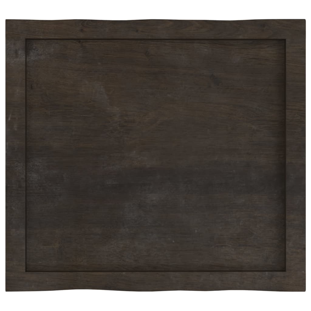 vidaXL Blat masă, 60x50x(2-6) cm, maro, lemn tratat contur organic vidaXL Blat masă, 60x50x(2-6) cm, maro, lemn tratat contur organic