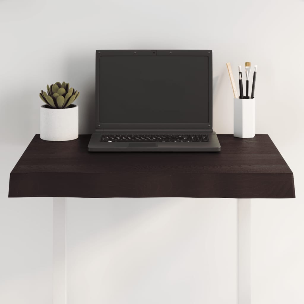vidaXL Blat masă, 60x50x(2-6) cm, maro, lemn tratat contur organic vidaXL Blat masă, 60x50x(2-6) cm, maro, lemn tratat contur organic