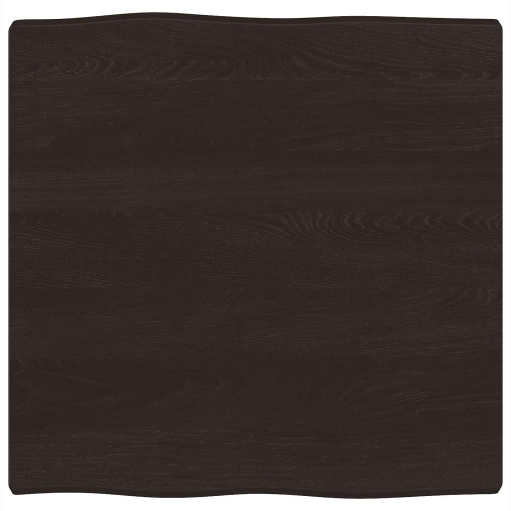vidaXL Blat masă, 60x60x(2-4) cm, maro, lemn tratat contur organic vidaXL Blat masă, 60x60x(2-4) cm, maro, lemn tratat contur organic