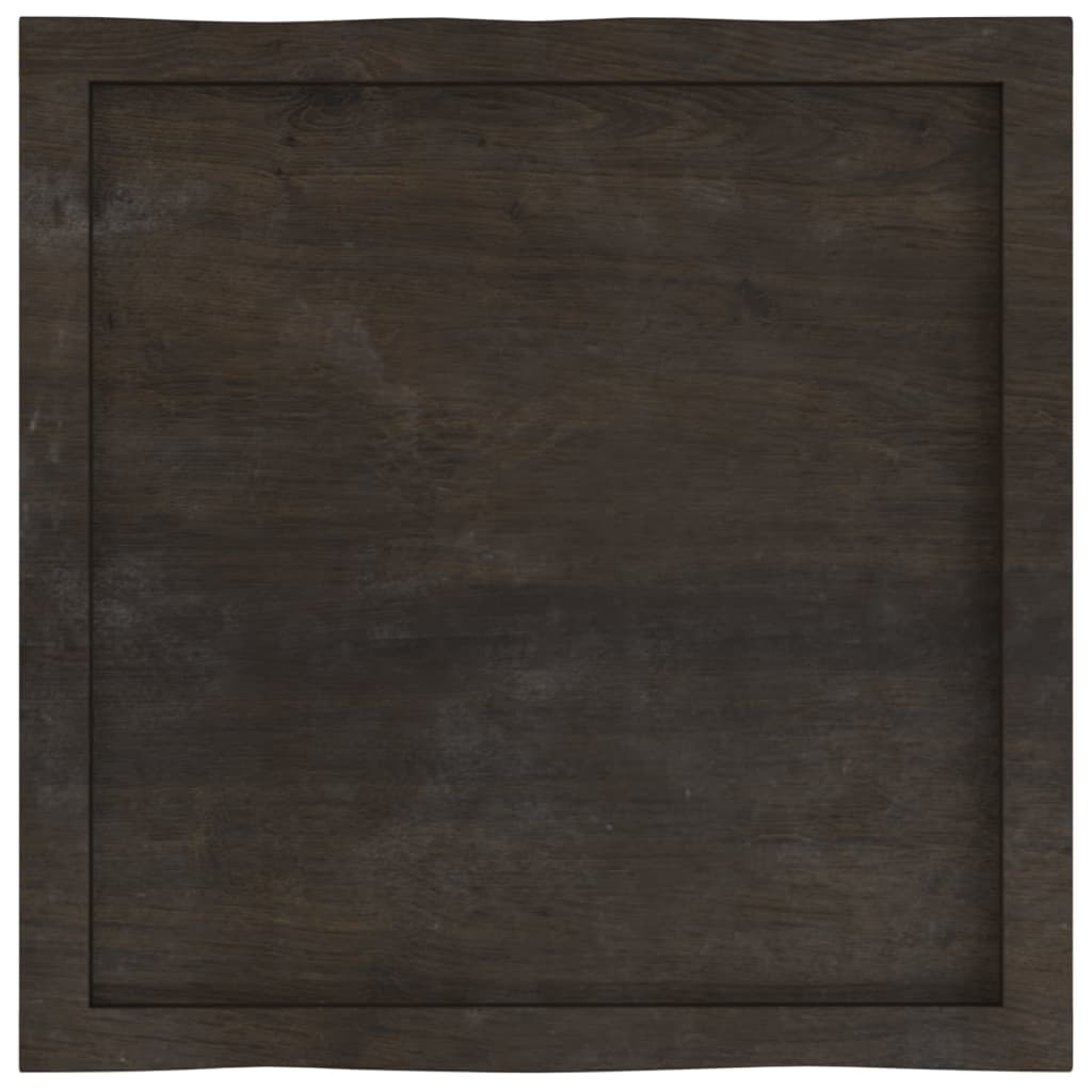vidaXL Blat masă, 60x60x(2-4) cm, maro, lemn tratat contur organic vidaXL Blat masă, 60x60x(2-4) cm, maro, lemn tratat contur organic