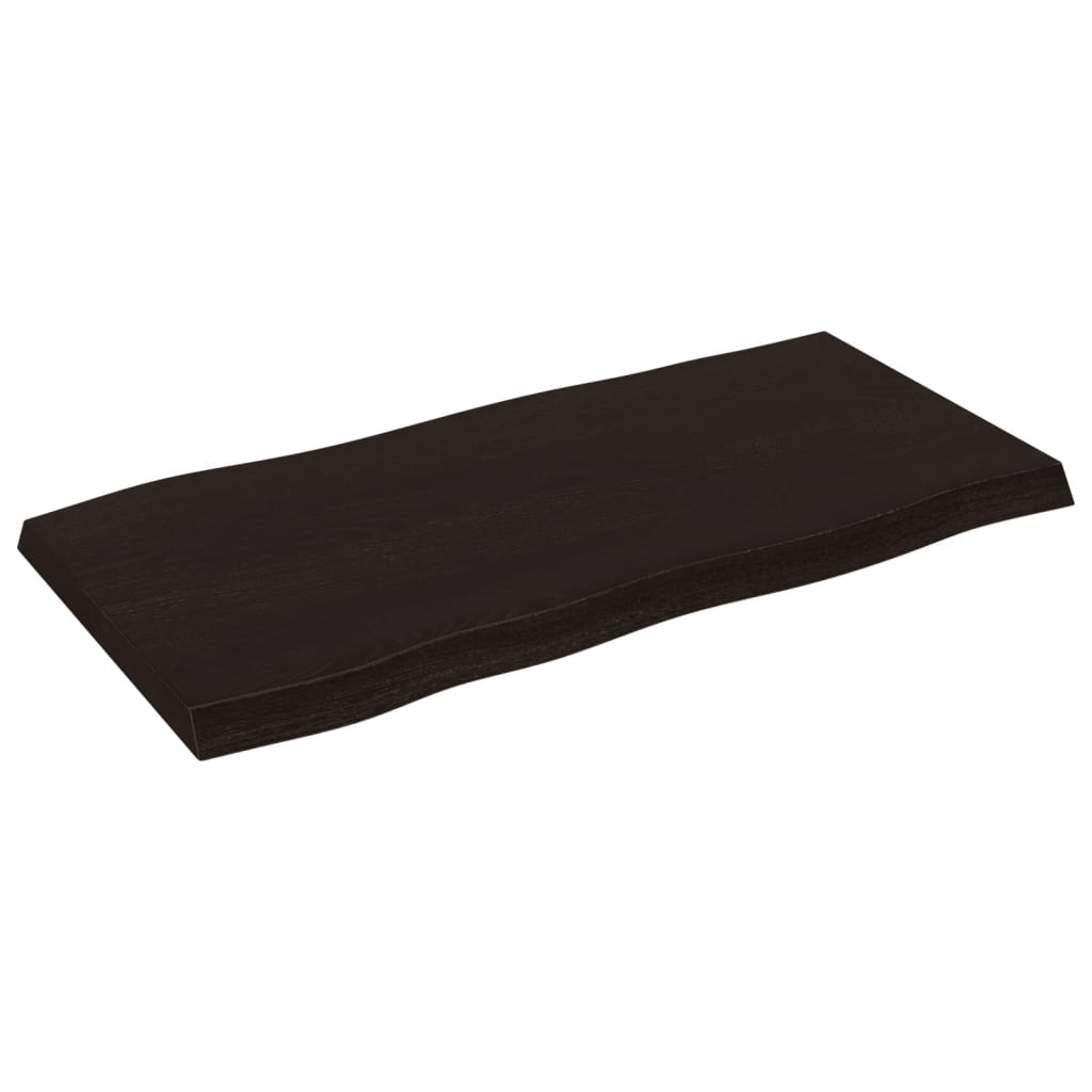 vidaXL Blat masă, 80x40x(2-4) cm, maro, lemn tratat contur organic vidaXL Blat masă, 80x40x(2-4) cm, maro, lemn tratat contur organic