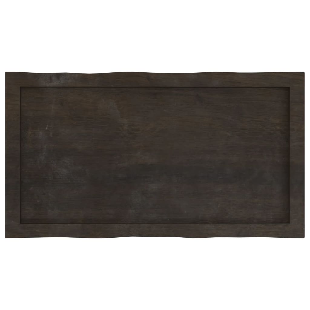 vidaXL Blat masă, 80x40x(2-4) cm, maro, lemn tratat contur organic vidaXL Blat masă, 80x40x(2-4) cm, maro, lemn tratat contur organic