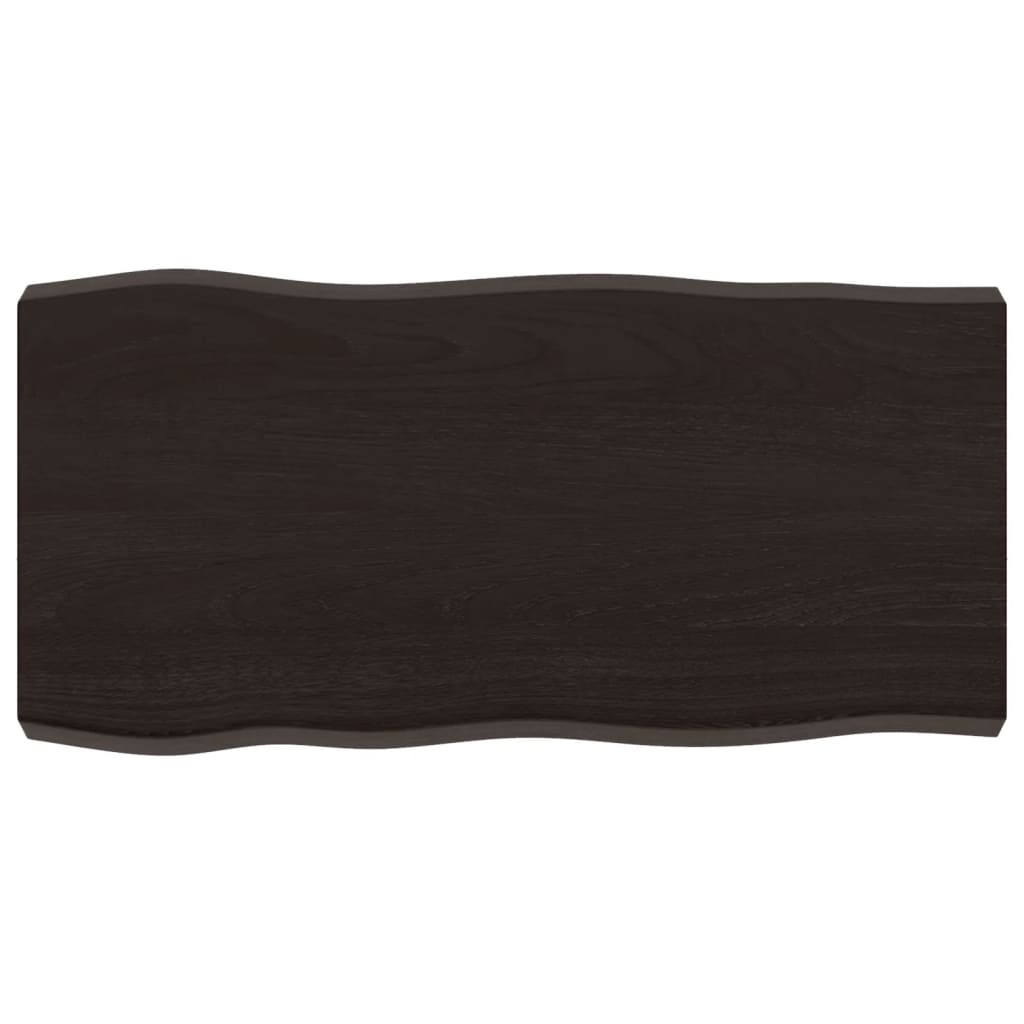 vidaXL Blat masă, 80x40x6 cm, gri, lemn stejar tratat contur organic vidaXL Blat masă, 80x40x6 cm, gri, lemn stejar tratat contur organic