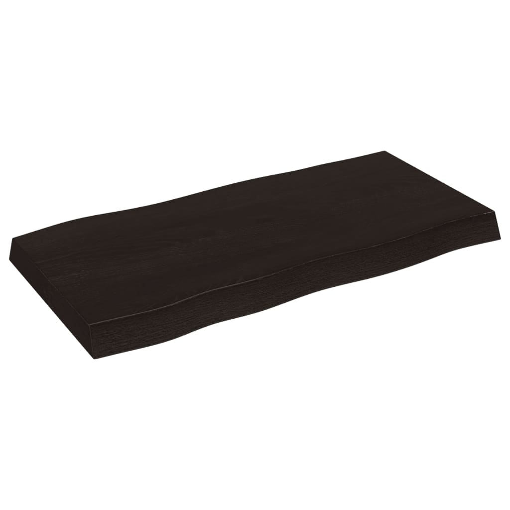 vidaXL Blat masă, 80x40x6 cm, gri, lemn stejar tratat contur organic vidaXL Blat masă, 80x40x6 cm, gri, lemn stejar tratat contur organic