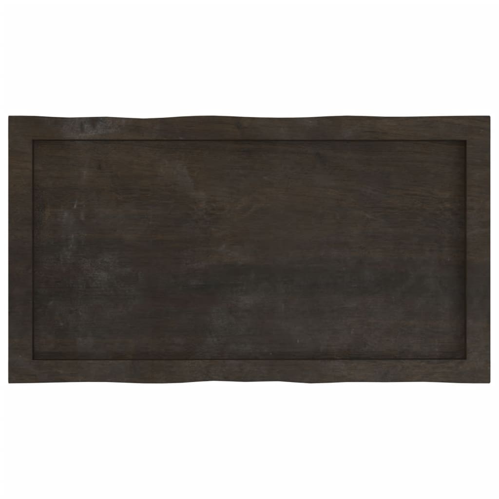 vidaXL Blat masă, 80x40x6 cm, gri, lemn stejar tratat contur organic vidaXL Blat masă, 80x40x6 cm, gri, lemn stejar tratat contur organic