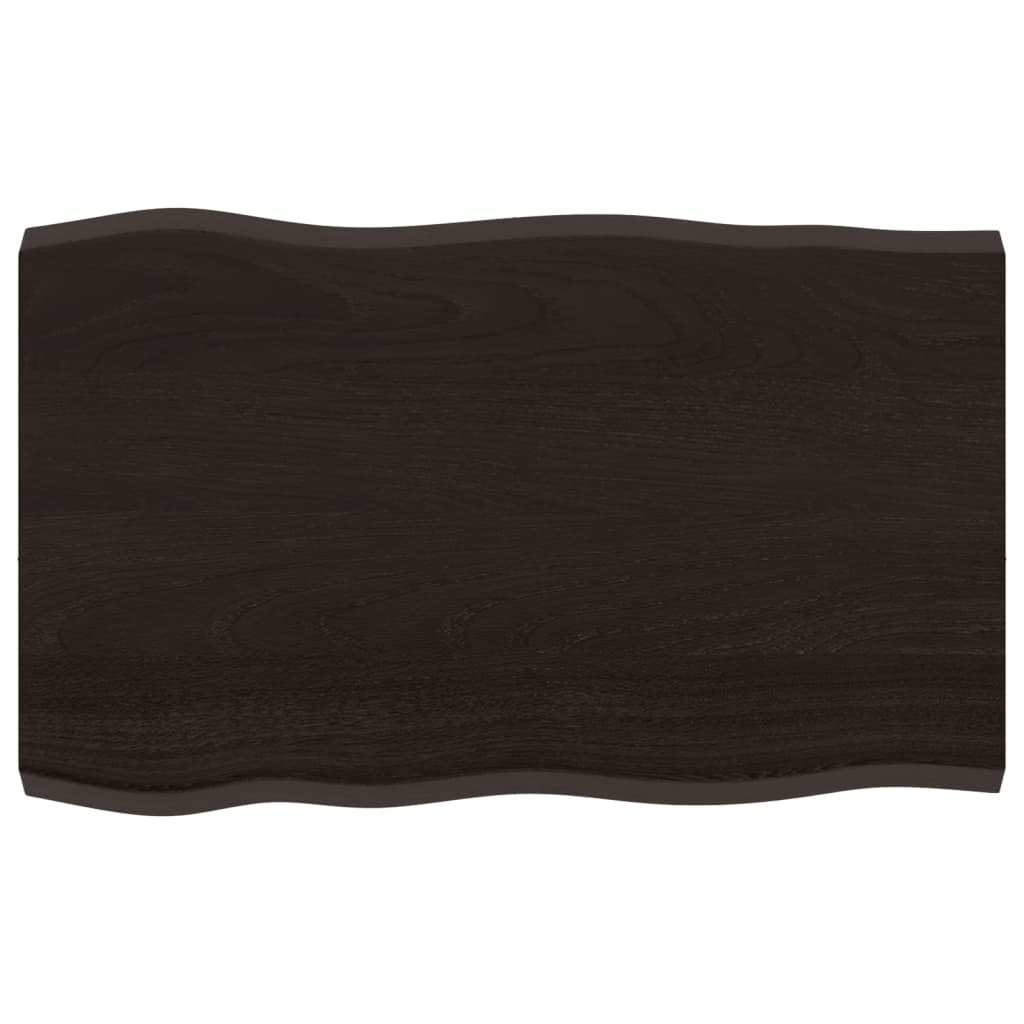 vidaXL Blat masă, 80x50x4 cm, gri, lemn stejar tratat contur organic vidaXL Blat masă, 80x50x4 cm, gri, lemn stejar tratat contur organic
