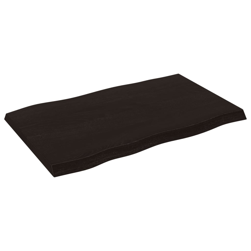 vidaXL Blat masă, 80x50x4 cm, gri, lemn stejar tratat contur organic vidaXL Blat masă, 80x50x4 cm, gri, lemn stejar tratat contur organic