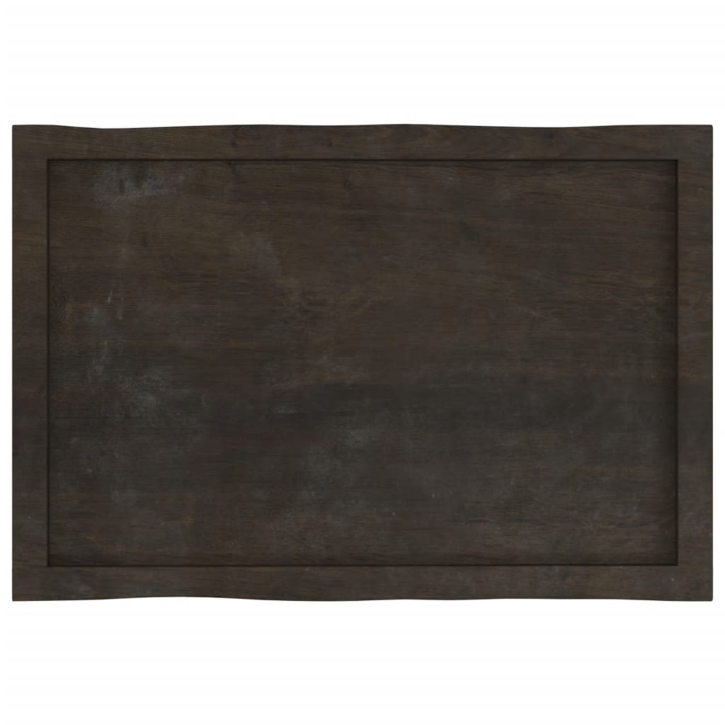 vidaXL Blat masă, 80x50x4 cm, gri, lemn stejar tratat contur organic vidaXL Blat masă, 80x50x4 cm, gri, lemn stejar tratat contur organic