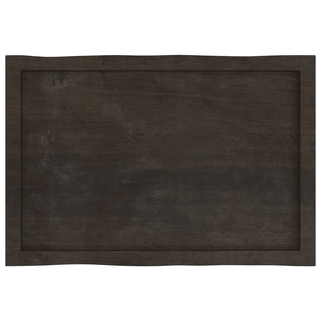 vidaXL Blat masă, 80x50x(2-6) cm, maro, lemn tratat contur organic