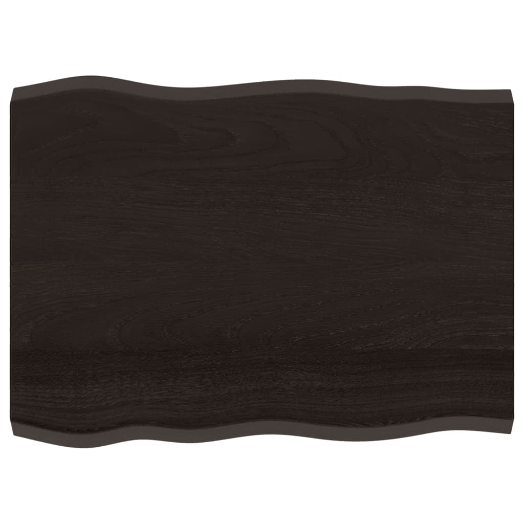 vidaXL Blat masă, 80x60x(2-4) cm, maro, lemn tratat contur organic vidaXL Blat masă, 80x60x(2-4) cm, maro, lemn tratat contur organic