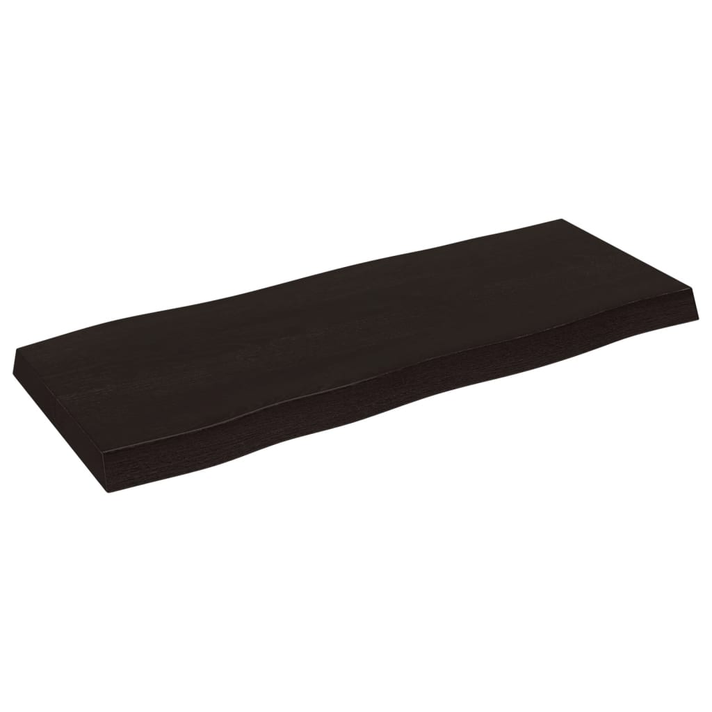 vidaXL Blat masă, 100x40x6 cm, gri, lemn stejar tratat contur organic vidaXL Blat masă, 100x40x6 cm, gri, lemn stejar tratat contur organic