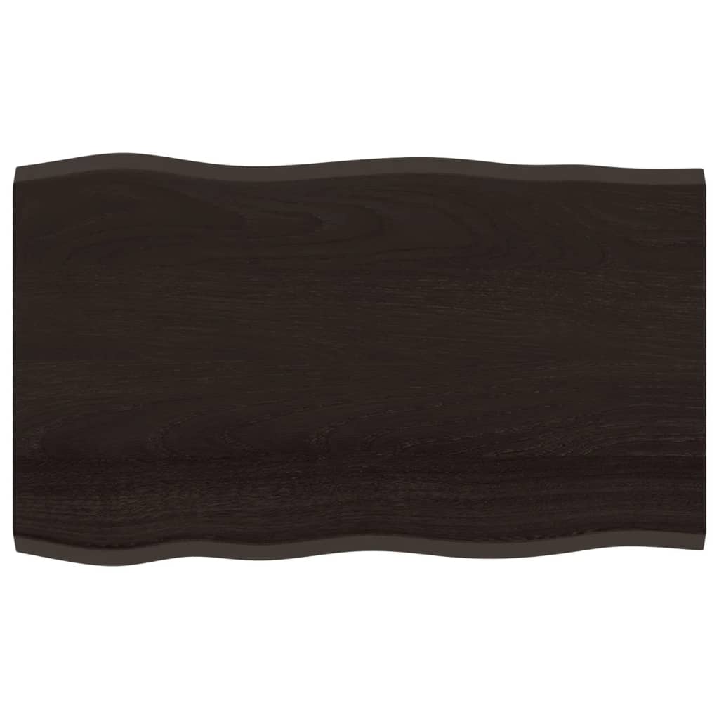 vidaXL Blat masă, 100x60x2 cm, maro, lemn stejar tratat contur organic vidaXL Blat masă, 100x60x2 cm, maro, lemn stejar tratat contur organic