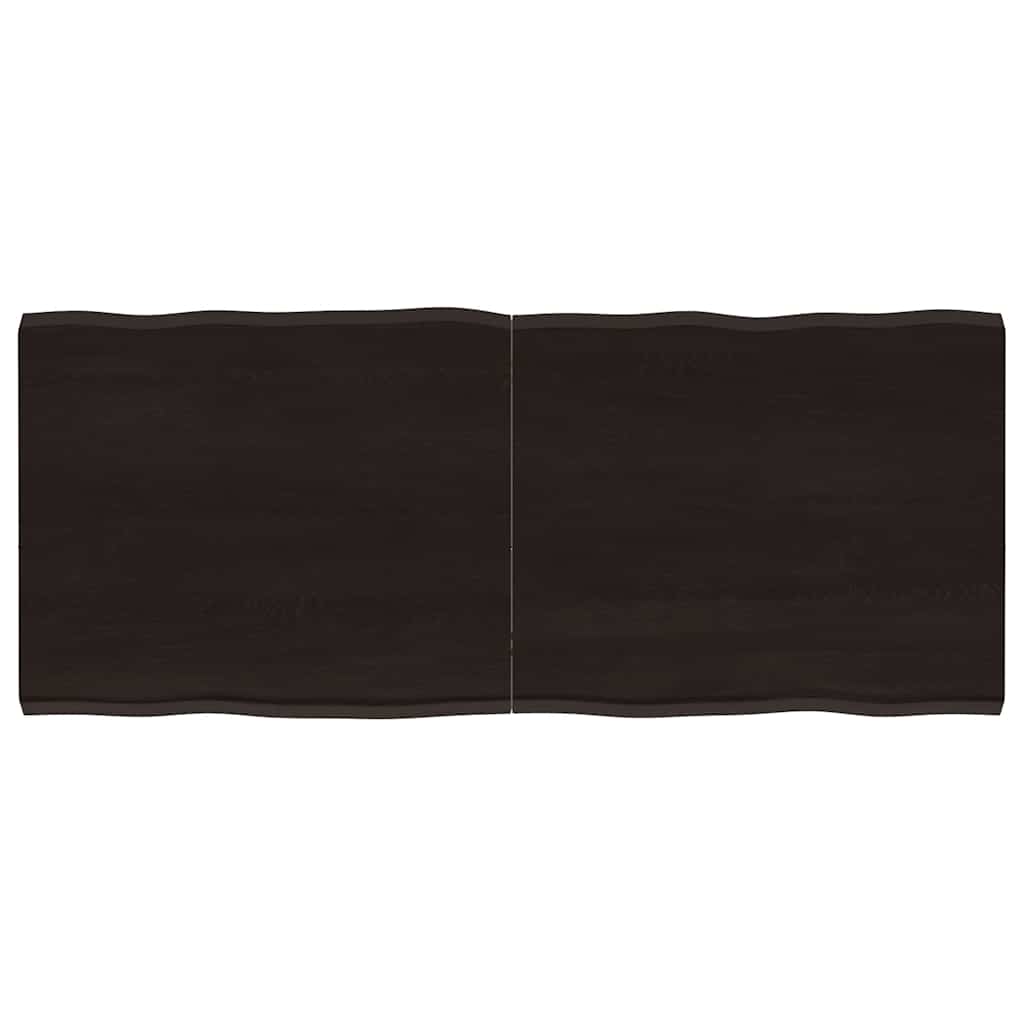 vidaXL Blat masă, 120x50x(2-4) cm, maro, lemn tratat contur organic vidaXL Blat masă, 120x50x(2-4) cm, maro, lemn tratat contur organic