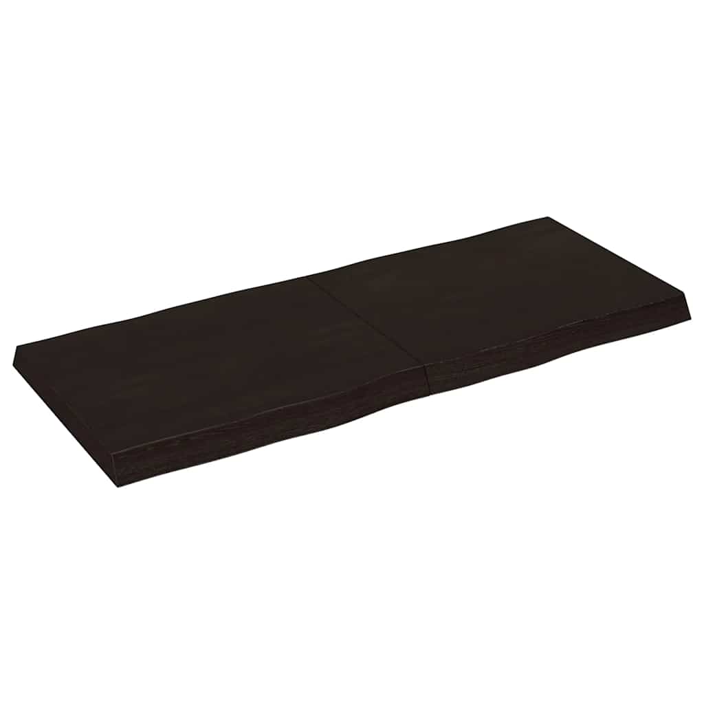 vidaXL Blat masă, 120x50x6 cm, gri, lemn stejar tratat contur organic