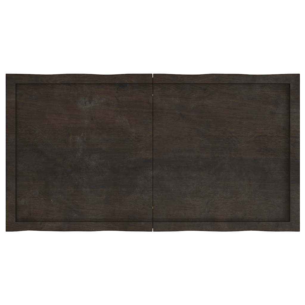 vidaXL Blat masă, 120x60x4 cm, gri, lemn stejar tratat contur organic vidaXL Blat masă, 120x60x4 cm, gri, lemn stejar tratat contur organic