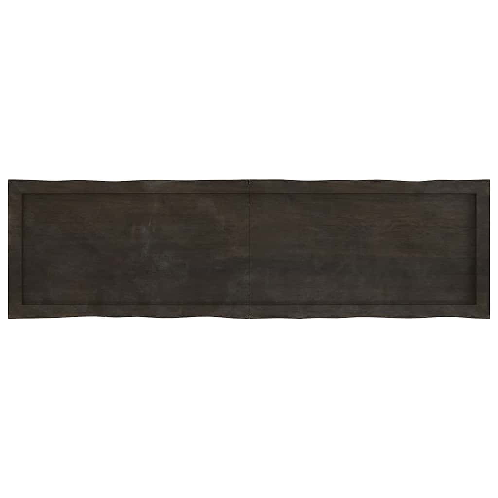 vidaXL Blat masă, 140x40x4 cm, gri, lemn stejar tratat contur organic vidaXL Blat masă, 140x40x4 cm, gri, lemn stejar tratat contur organic