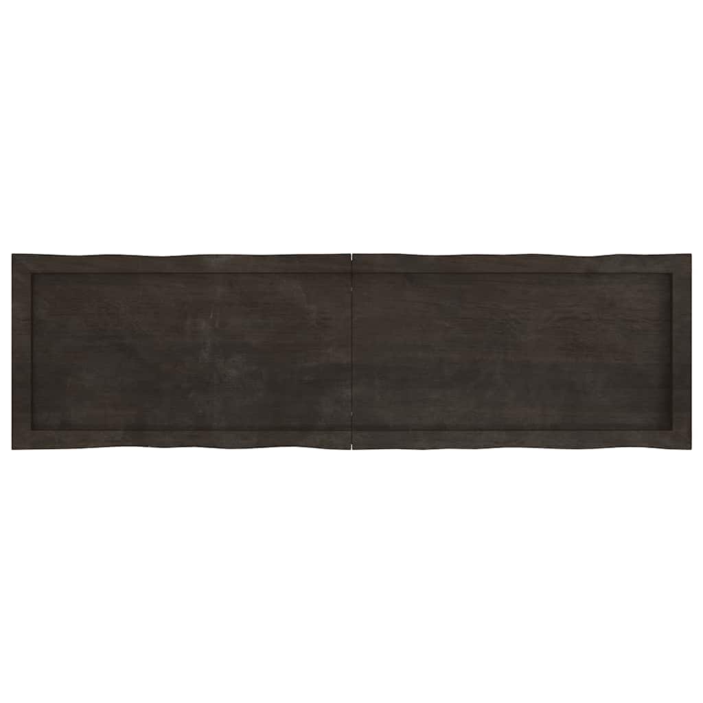 vidaXL Blat masă, 140x40x(2-6) cm, maro, lemn tratat contur organic vidaXL Blat masă, 140x40x(2-6) cm, maro, lemn tratat contur organic